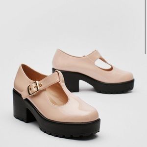 Nasty Gal Patent Faux Leather T Bar Mary Janes